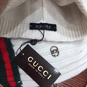 SET SCARF AND HAT IN WHITE WOOL AND CASHMERE 945028