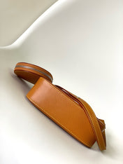 MARELLINI 19 BROWN EPI GRAINED LEATHER