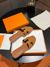 0RAN SANDAL Leather Brown