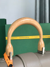 SAÏGON PM BAG 28 IN DESERT GOYARDINE CANVAS AND CALFSKIN