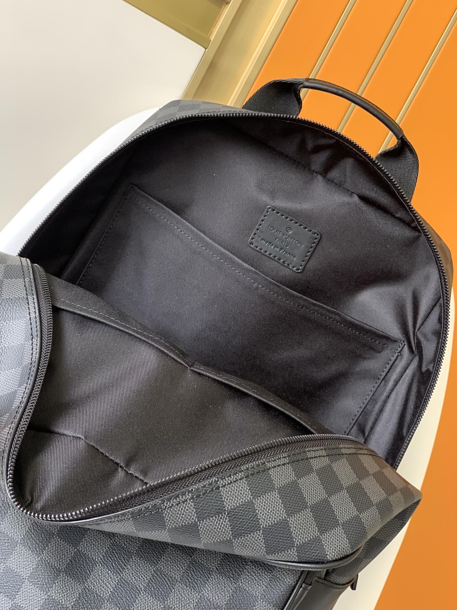 BACKPACK 41.5 IN BLACK MONOGRAM LAMBSKIN