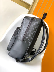 DISCOVERY BACKPACK 41 IN BLACK MONOGRAM MACASSAR CANVAS AND CALFSKIN