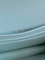 MISS CARO 17 CHAIN BAG IN LIGHT BLUE LAMBSKIN