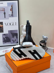 H FUN CLASSIC SNEAKER STYLISH BLACK FABRIC