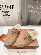 LP CHARMS WALK BABOUCHE LOAFERS CAMEL FLEECE
