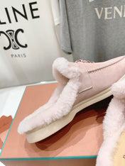 LP CHARMS WALK BABOUCHE LOAFERS LIGHT PINK FLEECE