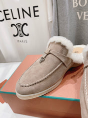 LP CHARMS WALK BABOUCHE LOAFERS PEANUT FLEECE
