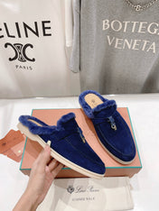 LP CHARMS WALK BABOUCHE LOAFERS NAVY FLEECE