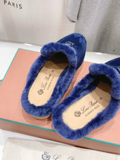 LP CHARMS WALK BABOUCHE LOAFERS NAVY FLEECE