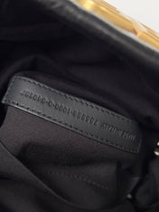 MONACO SMALL BAG 28 IN BLACK ARENA CALFSKIN GOLD HARDWARE