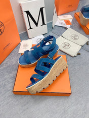 HAVANE 30 SANDAL IN CLASSIC BLUE SUEDE
