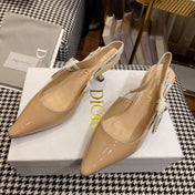 J'ADIOR SLINGBACK PUMPS IN BEIGE CALFSKIN