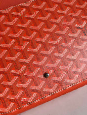 233 BAG 25 IN ORANGE CALFKIN AND GOYARDINE CANVAS