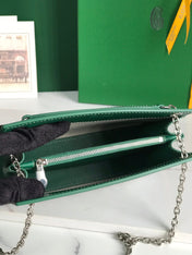 ROUETTE STRUCTURÉ MINI BAG 21 IN GREEN GOYARDINE CANVAS AND CALFSKIN