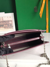 ROUETTE STRUCTURÉ MINI BAG 21 IN WINE RED GOYARDINE CANVAS AND CALFSKIN