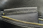 BAGUETTE 27 IN BLACK CROCODILE PATTERN GLOSSY CALFSKIN GOLD HARDWARE
