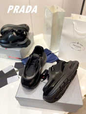 PRA SYSTEME BRUSHED SNEAKERS BLACK CALFSKIN