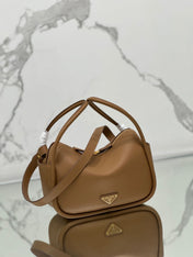 DARLING HANDBAG 25 IN RUSSET BROWN SOFT GRAIN LAMBSKIN