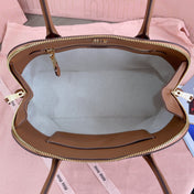 MEDIUM SHELL BAG 33 IN BRONZE BROWN CALFSKIN