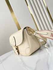 DIANE 23 IN CREAM MONOGRAM EMPREINTE LEATHER