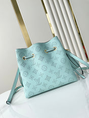 BELLA 22 IN SKY BLUE MONOGRAM PERFORATED CALFSKIN