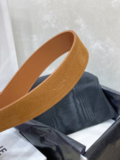 CL LARGE 30 MM TRIOMPHE BELT IN BRONZE BROWN SILVER HARDWARE