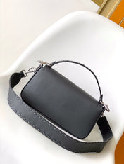 Fend Baguette 27 Bag Black Calfskin Shw