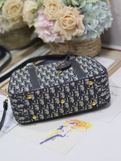 MEDIUM 31 D-VIBE BOWLING BAG IN BLUE MONOGRAM OBLIQUE JACQUARD