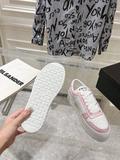 PRA DOWNTOWN BOLD SNEAKERS WHITE AND LIGHT PINK CALFSKIN
