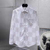 LV LONG-SLEEVED SHIRT IN WHITE DAMIER COTTON 238802