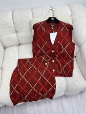 CHANEL 25S SET KNIT VEST STYLE 256