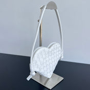 SOLSTICE HEART SHAPE 22 IN WHITE LAMBSKIN
