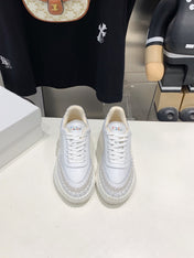 CHLOÉ NAMA SNEAKER 5 CM IN WHITE CALFSKIN
