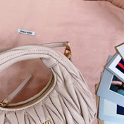 WANDER MATELASSÉ NAPPA MINI BAG 18 IN NUDE PINK LAMBSKIN