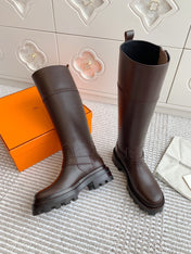 JAIME BOOT IN CHOCOLATE BROWN CALFSKIN