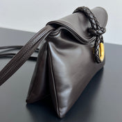 SMALL LIBERTA 27 IN CHOCOLATE SMOOTH CALFSKIN GOLD HARDWARE