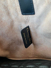 MINI TOUJOURS BAG 23 IN BEIGE CANNAGE CALFSKIN BLACK STRAP