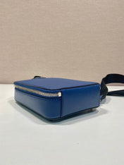 CHEST BAG 20 IN CLASSIC BLUE SAFFIANO LEATHER