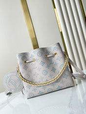 BELLA 22 IN BLUME PERFORATED CALFSKIN GOLD HARDWARE