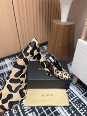 HIGH-HEEL 10 CM MULES IN CRYSLEOPARD PONY HAIR