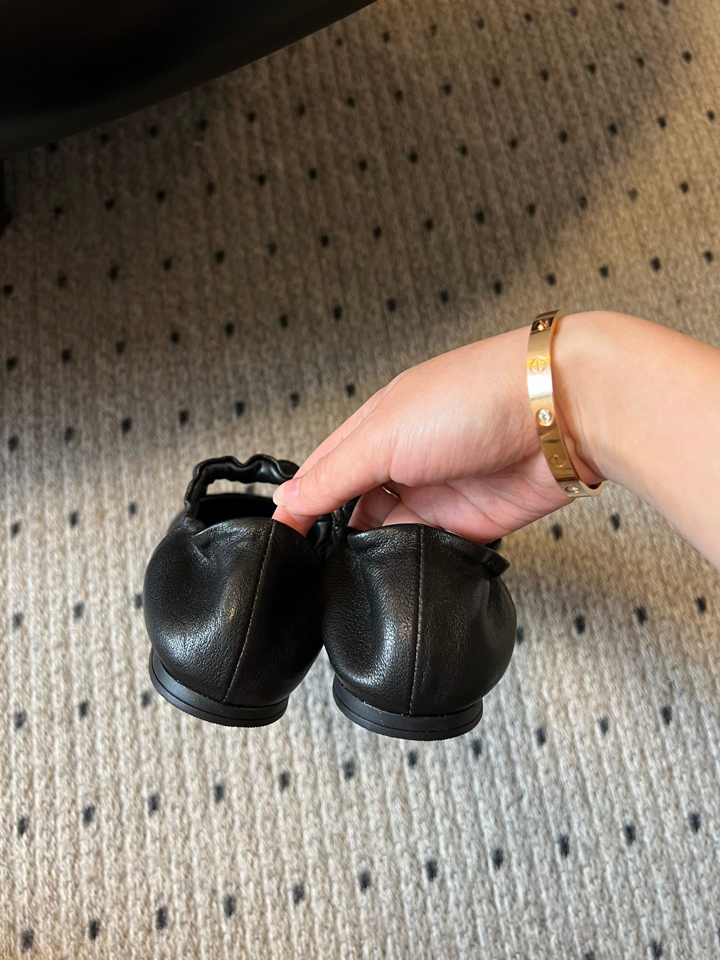 MIUMIU 26S BALLERINAS IN BLACK RUCHES NAPPA CALFSKIN