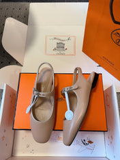 KLEO SLINGBACK IN CREPE PINK CALFSKIN