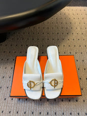 ILOT 55 MM SANDAL IN WHITE CALFSKIN