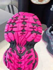 DAD SHOES IN GRAY MIX PINK MESH AND CALFSKIN