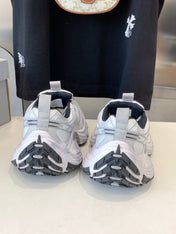DAD SHOES IN SILVER WHITE MESH AND CALFSKIN
