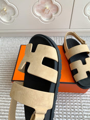 HM 26S CHYPRE SANDAL WITH BACK STRAP IN BEIGE SUEDE