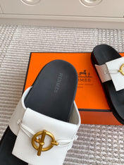 HM 26S JOYCE SANDAL IN WHITE CALFSKIN