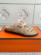 HM 26S EXTRA SANDAL IN BEIGE CALFSKIN AND SUEDE