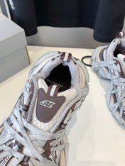 3XL EXTREME LACE SNEAKER BROWN MIX DUST WHITE AND SILVER