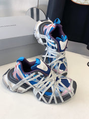 3XL EXTREME LACE SNEAKER BLUE MIX PINK SILVER AND RED